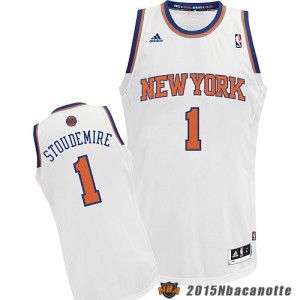 New York Knicks Amar'e Stoudemire #1 Revolution 30 bianco Maglie Basket NBA