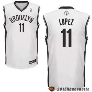 Brooklyn Nets Brook Lopez #11 Revolution 30 bianco Maglie Basket NBA