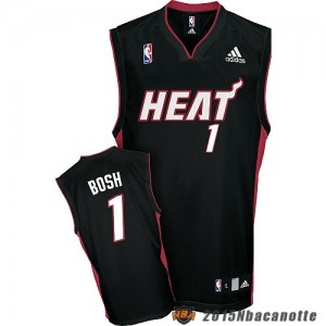 Miami Heat Chris Bosh #1 nero Maglie