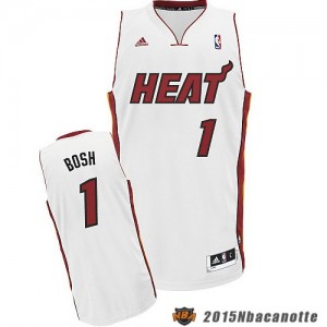 Miami Heat Chris Bosh #1 Revolution 30 bianco Maglie Basket NBA