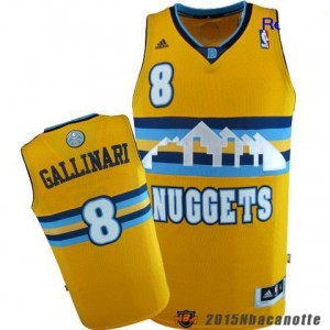 Denver Nuggets Danilo Gallinari #8 Revolution 30 giallo Maglie Basket NBA
