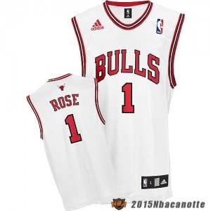 Chicago Bulls Derrick Rose #1 Revolution 30 bianco Maglie Basket NBA