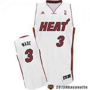 Miami Heat Dwyane Wade #3 bianco Maglie