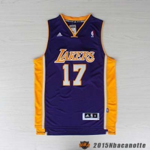Los Angeles Lakers Jeremy Lin #17 Revolution 30 viola Maglie Basket NBA