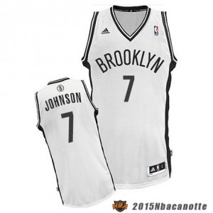Brooklyn Nets Joe Johnson #7 Revolution 30 bianco Maglie Basket NBA