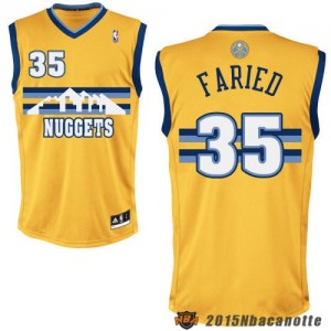Denver Nuggets Kenneth Faried #35 Revolution 30 giallo Maglie Basket NBA