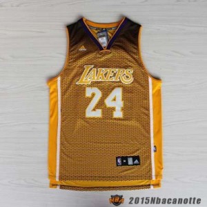 Los Angeles Lakers Kobe Bryant #24 Revolution 30 giallo Maglie Basket NBA