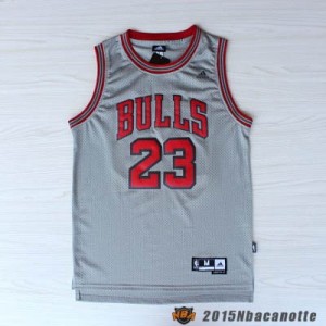 Chicago Bulls Michael Jordan #23 Revolution 30 grigio Maglie Basket NBA