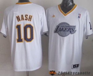 Natale 2013 Los Angeles Lakers Steve Nash #10 Maglie Basket NBA