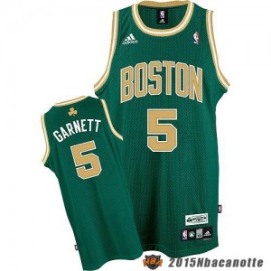Boston Celtics Kevin Garnett #5 Revolution 30 verde e giallo Maglie Basket NBA