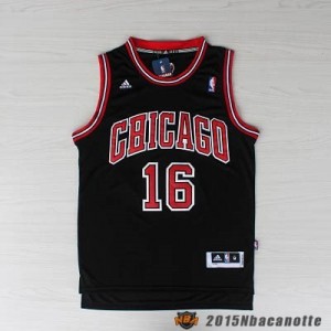 Chicago Bulls Pau Gasol #16 Revolution 30 nero Maglie Basket NBA