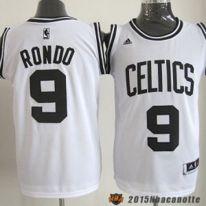 Boston Celtics Rajon Rondo #9 bianco e nero Maglie