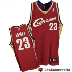 Maglie Retro Basket NBA Cleveland Cavaliers LeBron James #23 rosso e giallo