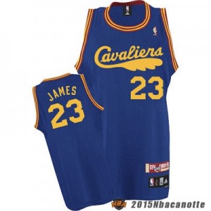 Maglie Retro Basket NBA Cleveland Cavaliers LeBron James #23 blu e giallo