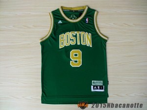 Boston Celtics Rajon Rondo #9 Revolution 30 verde e giallo Maglie Basket NBA