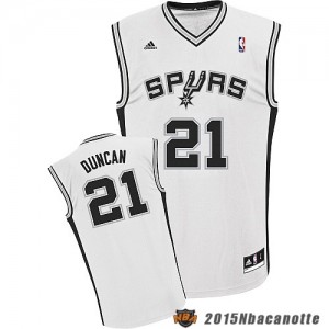 San Antonio Spurs Tim Duncan #21 Revolution 30 bianco Maglie Basket NBA