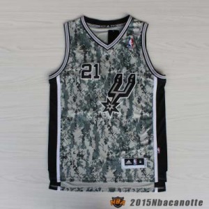 San Antonio Spurs Tim Duncan #21 Revolution 30 camo Maglie Basket NBA
