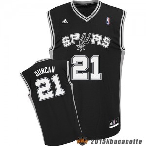 San Antonio Spurs Tim Duncan #21 Revolution 30 nero Maglie Basket NBA