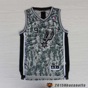 San Antonio Spurs Tony Parker #9 Revolution 30 camo Maglie Basket NBA