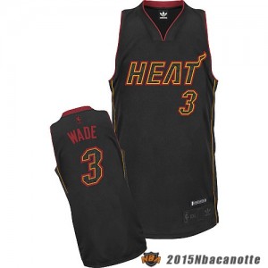 Miami Heat Dwyane Wade #3 nero e giallo Maglie