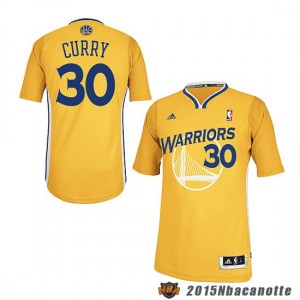 Maglie Retro Basket NBA Golden State Warriors Stephen Curry Revolution 30 giallo