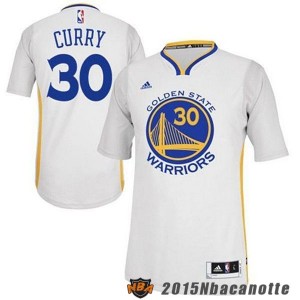 Golden State Warriors Curry manica corta #30 bianco Maglie