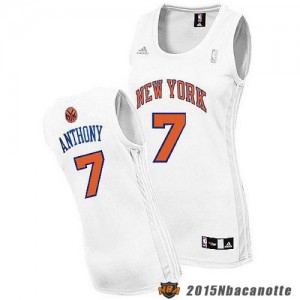 Donna New York Knicks Carmelo Anthony #7 bianco
