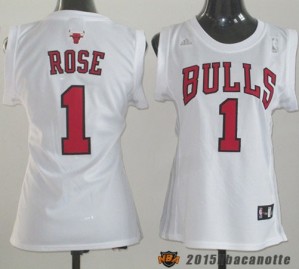 Donna Chicago Bulls Derrick Rose #1 bianco