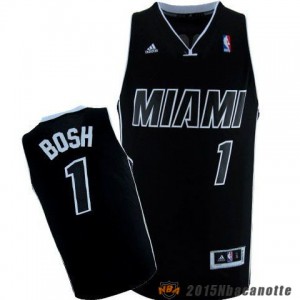 Miami Heat Chris Bosh #1 Revolution 30 nero Maglie Basket NBA