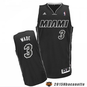 Miami Heat Dwyane Wade Revolution 30 nero Maglie Basket NBA