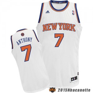 New York Knicks Carmelo Anthony #7 Revolution 30 bianco Maglie Basket NBA