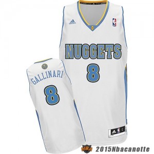Denver Nuggets Danilo Gallinari #8 Revolution 30 bianco Maglie Basket NBA