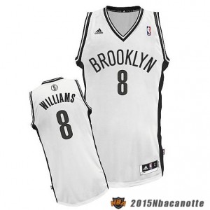 Brooklyn Nets Deron Williams #8 Revolution 30 bianco Maglie Basket NBA