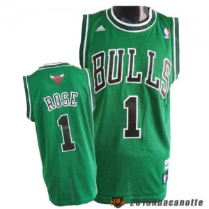 Chicago Bulls Derrick Rose #1 Revolution 30 verde Maglie Basket NBA