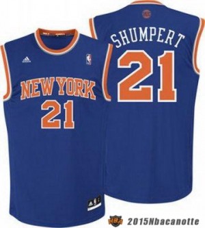 New York Knicks Iman Shumpert #21 Revolution 30 blu Maglie Basket NBA