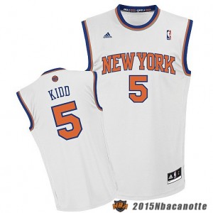 New York Knicks Jason Kidd #5 Revolution 30 bianco Maglie Basket NBA