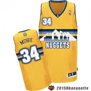 Denver Nuggets Javale Mcgee #34 Revolution 30 giallo Maglie Basket NBA