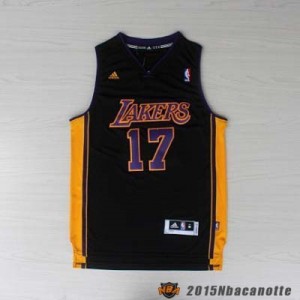 Los Angeles Lakers Jeremy Lin #17 Revolution 30 nero Maglie Basket NBA