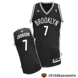 Brooklyn Nets Joe Johnson #7 Revolution 30 nero Maglie Basket NBA