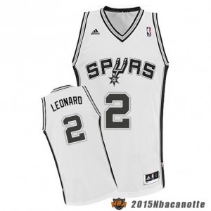 San Antonio Spurs Kawhi Leonard #2 Revolution 30 bianco Maglie Basket NBA