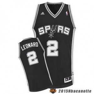 San Antonio Spurs Kawhi Leonard #2 Revolution 30 nero Maglie Basket NBA