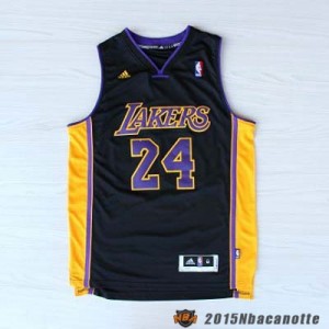 Los Angeles Lakers Kobe Bryant #24 Revolution 30 nero Maglie Basket NBA