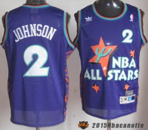 Maglie NBA All Star Game 1995 Larry Johnson #2 blu