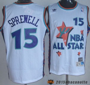 Maglie NBA All Star Game 1995 Latrell Sprewell #15 bianco