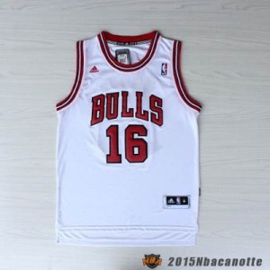 Chicago Bulls Pau Gasol #16 Revolution 30 bianco Maglie Basket NBA