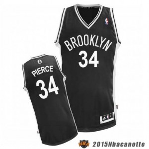 Brooklyn Nets Paul Pierce #34 Revolution 30 nero Maglie Basket NBA