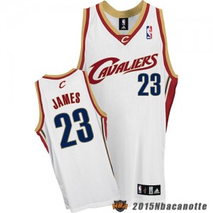 Maglie Retro Basket NBA Cleveland Cavaliers LeBron James #23 bianco