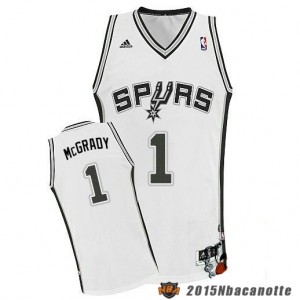 San Antonio Spurs Tracy McGrady #1 Revolution 30 bianco Maglie Basket NBA