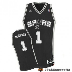 San Antonio Spurs Tracy McGrady #1 Revolution 30 nero Maglie Basket NBA