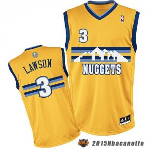 Denver Nuggets Ty Lawson #3 Revolution 30 giallo Maglie Basket NBA